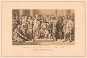 Couronnement de Harold Roi des Anglo-Saxons, 1066 - W Ridgway