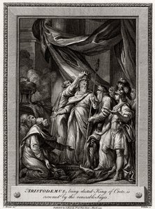 Aristodème, élu roi de Crète, est couronné par les sages vénérables, 1777 - W. Walker