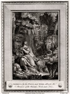 Orphée, par sa voix et sa lyre, attire l