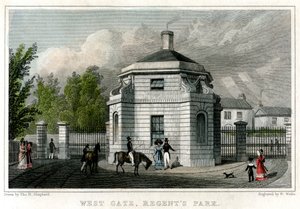 West Gate, Regents Park, Londres, 19e siècle