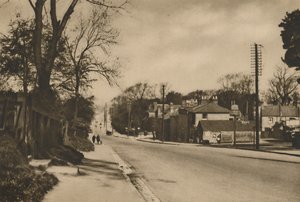 Où la route romaine vers Douvres croise Shooters Hill au-delà de Blackheath, vers 1935 - W. Whiffin