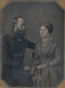 William et Sophia Palmer Langenheim, vers 1846-47. Créateurs : W. & F. Langenheim, William Langenheim. - William and Frederick Langenheim