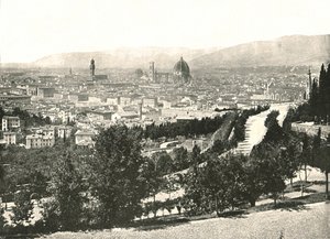 Panorama de la ville de Florence, Italie, 1895