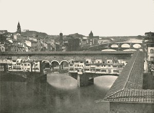 Le Ponte Vecchio, Florence, Italie, 1895 - W and S Ltd