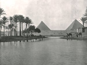 Les Pyramides et le Nil, Gizeh, Égypte, 1895