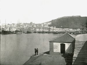 La ville et le port de Malaga, Espagne, 1895 - W and S Ltd