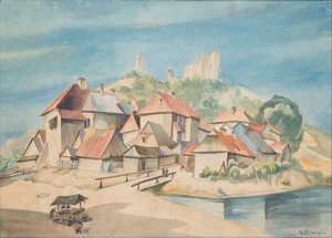 Vue de Kazimierz nad Wisłą - Władysław Skoczylas