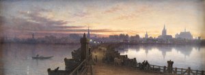 Cologne depuis le pont de bateaux, 1890 - Waller Hugh Paton