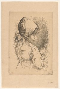 Fille avec bonnet sur la tête - Wally Moes