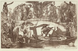 Cartoon pour "Le Pont de la Vie" (gravure) - Walter (after) Crane