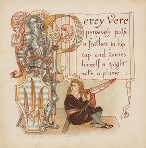 Illustration pour Pothooks and Perseverance par Walter Crane (lithographie en couleur) - Walter (after) Crane