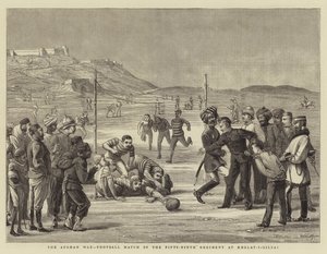 La guerre afghane, match de football par le cinquante-neuvième régiment à Khelat-i-Gilzai