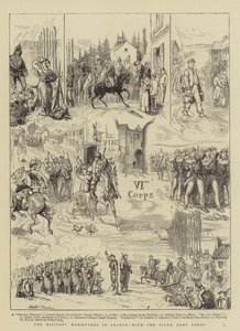 Les manœuvres militaires en France, avec le sixième corps d