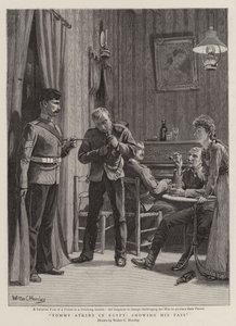 Tommy Atkins en Égypte, montrant son laissez-passer - Walter Charles Horsley