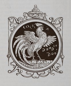 Un coq chantant. - Walter Crane