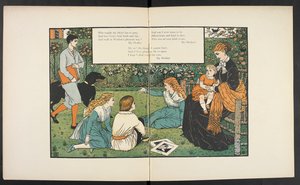 Une famille dans un jardin.