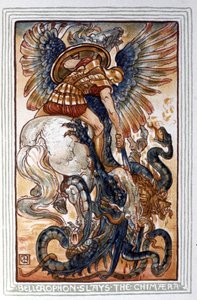 Bellérophon tuant la Chimère, vers 1900 - Walter Crane
