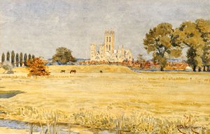 Cathédrale de Canterbury depuis les prés, 1894 - Walter Crane