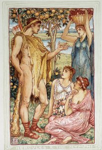 Hercule (Heraclès) et les nymphes - dans « A wonder book for girls and boys » de Walter Crane - Walter Crane