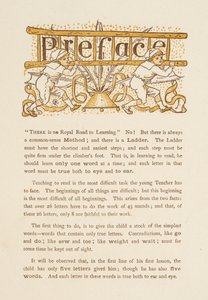 Préface du Golden Primer. Deux enfants portant une échelle. - Walter Crane