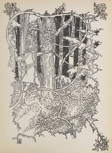 Le Prince Charmant se fraye un chemin à travers la forêt envahie jusqu