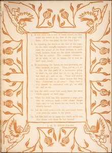 Instructions de lecture pour un enfant. Une bordure florale, avec des chérubins - Walter Crane