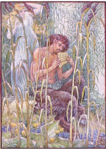 Douce, perçante douce était la musique de la flûte de Pan, illustration de 