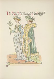 La mère de la mariée suit avec amour Eyebright - Walter Crane