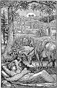Voyages avec un âne dans les Cévennes par Robert Louis Stevenson. de la soirée, L