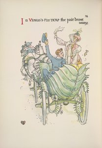 La dionée attrape-mouche. Un couple voyageant en calèche - Walter Crane