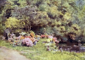 Azalées dans les jardins du temple Choin-in, Kyoto - Walter Frederick Roofe Tyndale