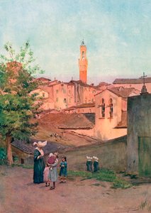La Capella S Caterina, Sienne (lithographie couleur)