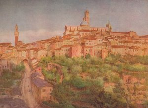 Sienne : Une ville sur une colline, vers 1900-1913 - Walter Frederick Roofe Tyndale