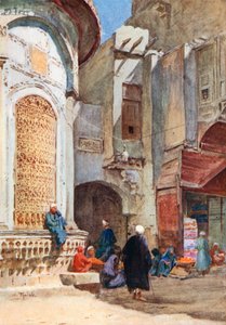 Le Sebil près de la porte Zuweyla (lithographie couleur)