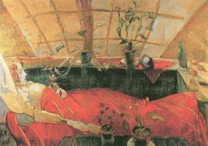 B.79 Walter Gramatté. Die Genesende. Le convalescent (Sonia Gramatté). 1921