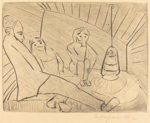 Trois personnes dans un atelier - Walter Gramatte
