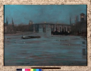Nocturne, vieux pont de Battersea, Londres