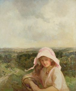 Fille dans un paysage