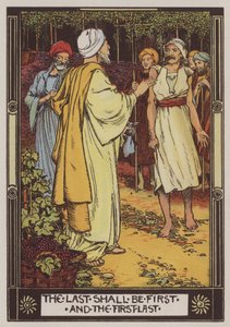 Les Ouvriers dans la Vigne (lithographie en couleur) - Walter Jenks Morgan