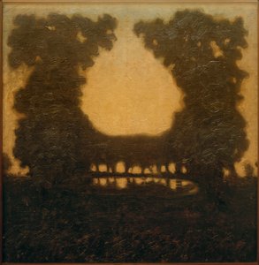 Paysage de parc avec lac - Walter Ophey
