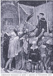 Procession du couronnement de Henri V arrivant à l