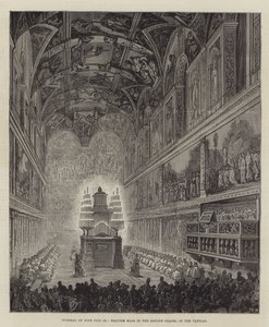 Funérailles du pape Pie IX, messe de requiem dans la chapelle Sixtine du Vatican