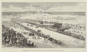 Course de chevaux à Accra, sur la Côte de l
