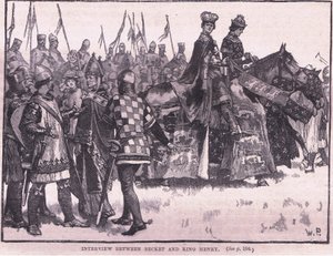 Entrevue entre Becket et le roi Henri AD 1169 - Walter Paget