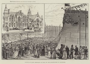 Lancement du HMS Endymion à Hull par la marquise de Salisbury - Walter Paget