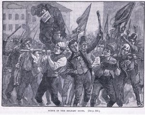 Scène des émeutes de Belfast 1864 AD - Walter Paget