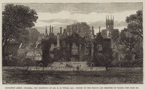 Abbaye de Singleton, Swansea, la résidence de M. H H Vivian, MP, visitée par le prince et la princesse de Galles - Walter Paget