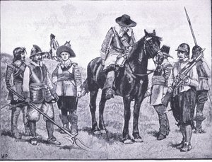 Types de soldats cromwelliens, illustration de L