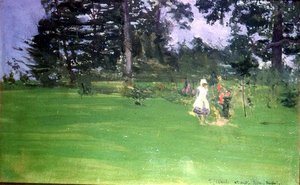 Figures sur une pelouse