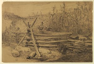 Scène de ferme - Walter Shirlaw